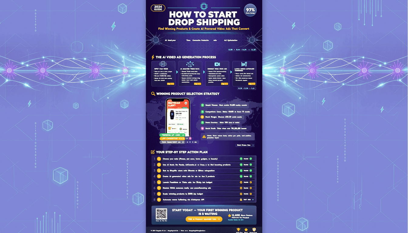 How to start dropshipping and find winning products with AI video ads